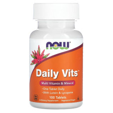 Мультивітаміни та мінерали, Daily Vits, Multi Vitamin & Mineral, Now Foods, 100 таблеток