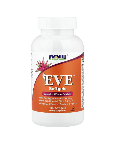 Мультивітаміни для жінок, EVE, Superior Women's Multi, Now Foods, 180 гелевих капсул