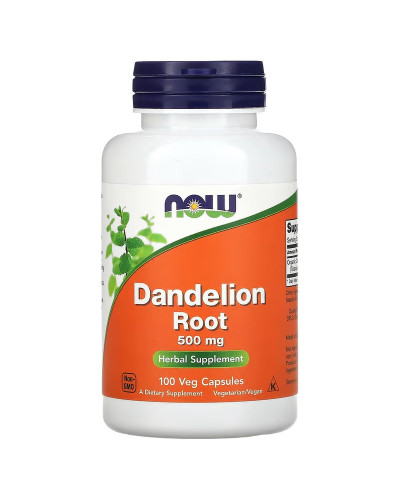 Кульбаба, екстракт кореня, 500 мг, Dandelion Root, Now Foods, 100 вегетаріанських капсул
