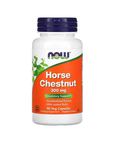 Конский каштан, 300 мг, Horse Chestnut, Now Foods, 90 вегетарианских капсул