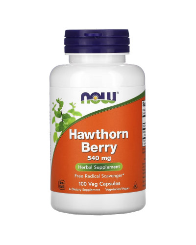 Боярышник, 540 мг, Hawthorn Berry, Now Foods, 100 вегетарианских капсул