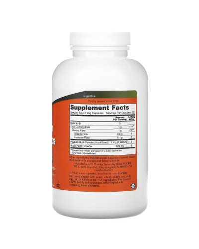 Подорожник (Псіліум), Psyllium Husks, Now Foods, 700 Мг, 360 Капсул