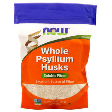Цельная шелуха подорожника, Whole Psyllium Husk, Now Foods, 454 г
