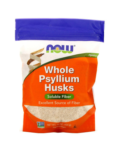 Цілісне лушпиння подорожника, Whole Psyllium Husk, Now Foods, 454 г