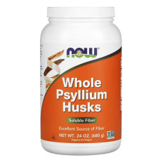 Цельная шелуха подорожника, Whole Psyllium Husk, Now Foods, 680 г
