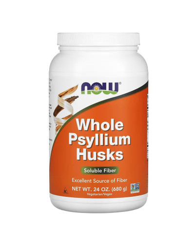 Цілісне лушпиння подорожника, Whole Psyllium Husk, Now Foods, 680 г
