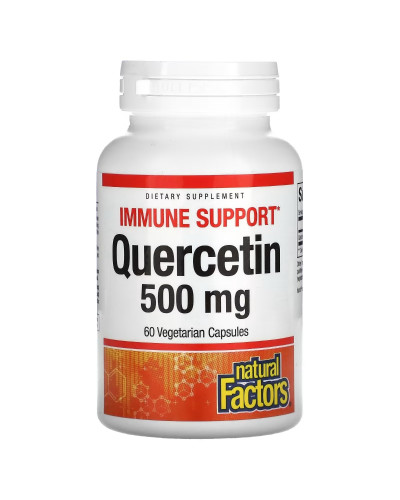 Кверцетин, 500 мг, Quercetin, Natural Factors, 60 вегетаріанських капсул