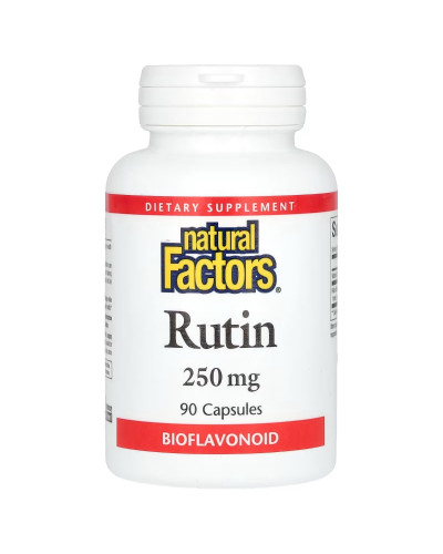 Рутин, 250 мг, Rutin, Natural Factors, 90 капсул