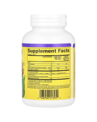 Вітамін C для дітей, 250 мг, смак апельсина, Chewable Vitamin C, Natural Factors, 90 жувальних таблеток