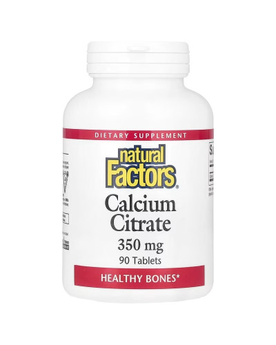 Кальцій цитрат, 350 мг, Calcium Citrate, Natural Factors, 90 таблеток