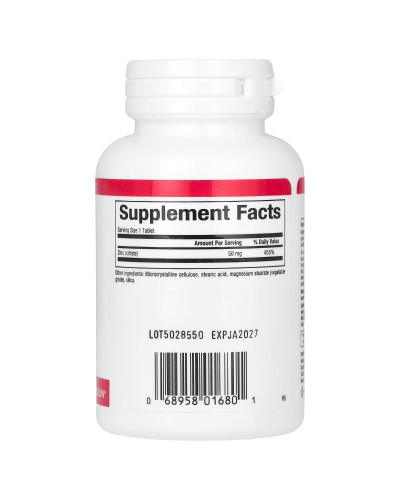 Цитрат Цинку, 50 мг, Zinc Citrate, Natural Factors, 90 Таблеток