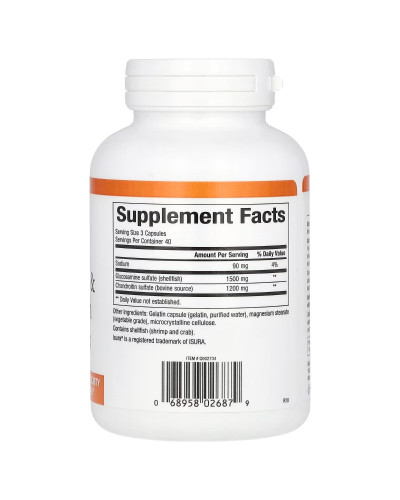 Глюкозамин и хондроитин, Glucosamine & Chondroitin, Natural Factors, 120 капсул Глюкозамин и хондроитин, Glucosamine & Chondroitin, Natural Factors, 120 капсул