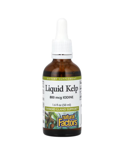 Водорості у краплях, 800 мкг, Liquid Kel, Natural Factors, 50 мл