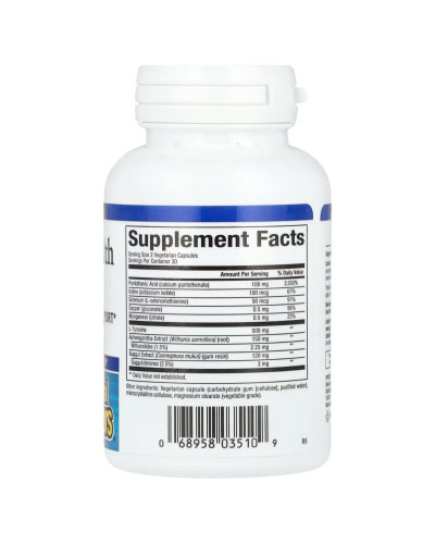 Здоровье щитовидной железы, Thyroid Health Formula, Natural Factors, 60 вегетарианских капсул