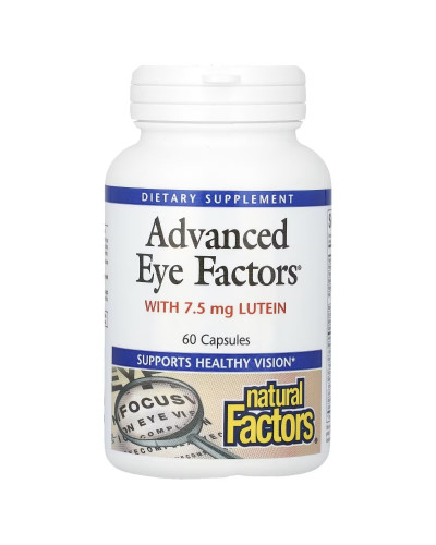 Здоровое зрение, Advanced Eye Factors, Natural Factors, 60 капсул