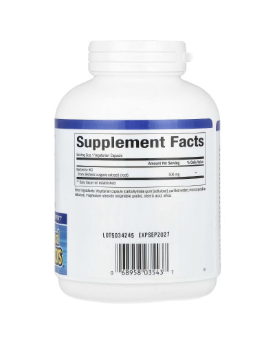 Берберин, 500 мг, WellBetX, Berberine, Natural Factors, 120 вегетарианских капсул