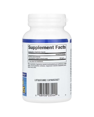 Берберин, 500 мг, WellBetX, Berberine, Natural Factors, 60 вегетарианских капсул