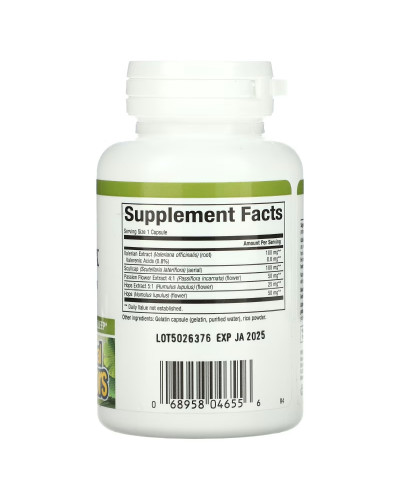 Сон и расслабление с валерианой и хмелем, Sleep Relax with Valerian&Hops, Natural Factors, 90 капсул