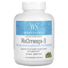 Омега-3 для женщин, WomenSense, RxOmega-3, Natural Factors, 120 гелевых капсул
