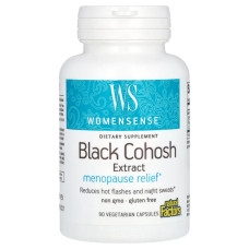 Экстракт клопогона, облегчение менопаузы, WomenSense, Black Cohosh Extract, Menopause Relief, Natural Factors, 90 вегетарианских капсул