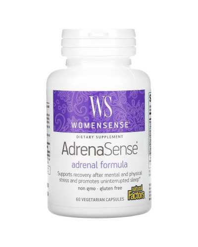 Комплекс для поддержки надпочечников, WomenSense, AdrenaSense, Natural Factors, 60 вегетарианских капсул