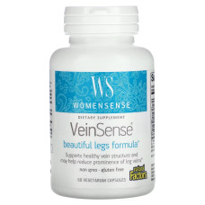 Поддержка вен для женщин, WomenSense, VeinSense, Natural Factors, 60 вегетарианских капсул