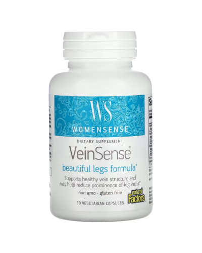 Підтримка вен для жінок, WomenSense, VeinSense, Natural Factors, 60 вегетаріанських капсул