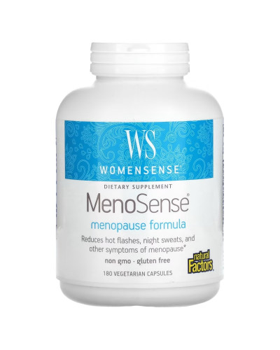 Підтримка при менопаузі, WomenSense, MenoSense, Menopause Formula, Natural Factors, 180 вегетаріанських капсул