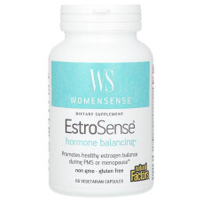 Гормональный баланс, WomenSense, EstroSense, Hormone Balancing, Natural Factors, 60 вегетарианских капсул