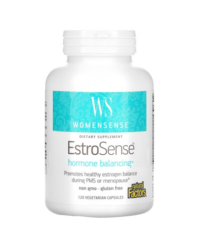 Гормональний баланс, WomenSense, EstroSense, Hormone Balancing, Natural Factors, 120 вегетаріанських капсул