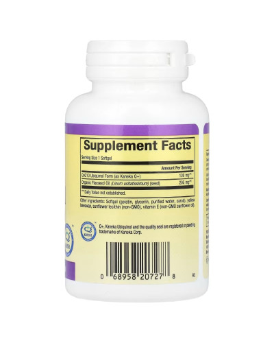 Убіхінол, активний CoQ10, 100 мг, Ubiquinol, Active CoQ10, Natural Factors, 30 гелевих капсул