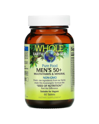 Мультивітамінний та мінеральний комплекс для чоловіків 50+, Men's 50+, Natural Factors, 60 таблеток Мультивітамінний та мінеральний комплекс для чоловіків 50+, Men's 50+, Natural Factors, 60 таблеток