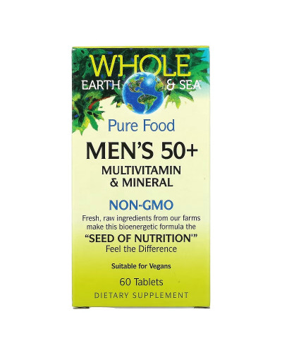 Мультивітамінний та мінеральний комплекс для чоловіків 50+, Men's 50+, Natural Factors, 60 таблеток