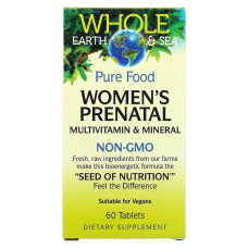 Мультивитамины и минералы для беременных, Women's Prenatal Multivitamin & Mineral, Natural Factors, 60 таблеток