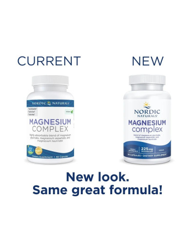 Комплекс магния, 225 мг, Magnesium Complex, Nordic Naturals, 90 капсул