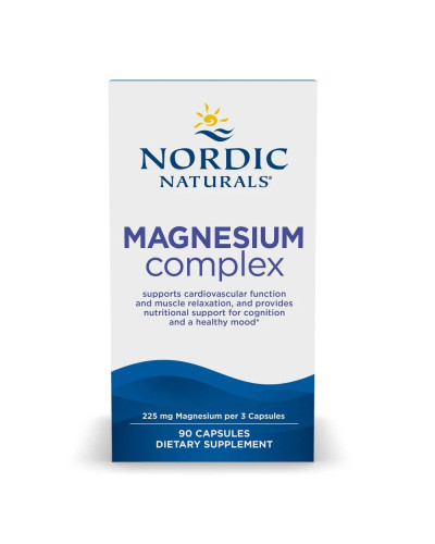 Комплекс магния, 225 мг, Magnesium Complex, Nordic Naturals, 90 капсул