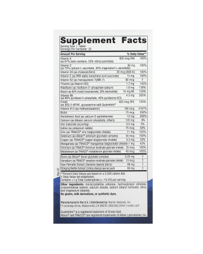 Мультивитамины для мужчин, Men's Multivitamin, One Daily, Nordic Naturals, 30 таблеток