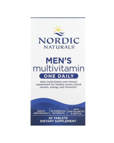 Мультивитамины для мужчин, Men's Multivitamin, One Daily, Nordic Naturals, 30 таблеток
