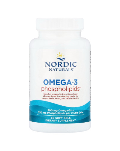 Омега-3 с фосфолипидами, Omega-3™ Phospholipids, Nordic Naturals, 60 гелевых капсул