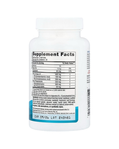 Омега-3 с фосфолипидами, Omega-3™ Phospholipids, Nordic Naturals, 60 гелевых капсул