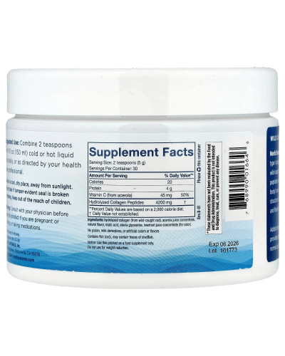 Морской коллаген с витамином C, вкус клубники, Nordic Beauty, Marine Collagen with Vitamin C, Nordic Naturals, 150 г