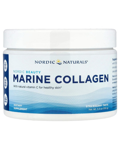 Морской коллаген с витамином C, вкус клубники, Nordic Beauty, Marine Collagen with Vitamin C, Nordic Naturals, 150 г