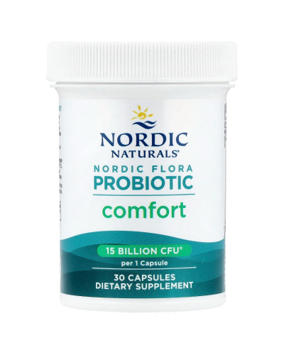Пробиотики, 15 млрд КОЕ, Nordic Flora Probiotic, Comfort, Nordic Naturals, 30 капсул