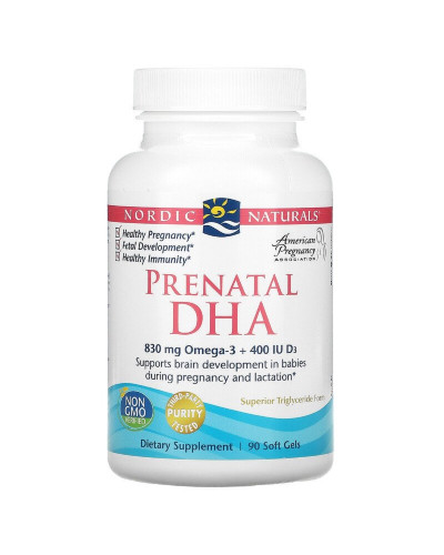 Рыбий Жир для Беременных, без добавок, 500 мг, Nordic Naturals, 90 гелевых капсул