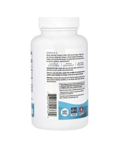 Омега-3, 690 мг на порцію, смак лимона, Omega-3, Nordic Naturals, 120 гелевих капсул