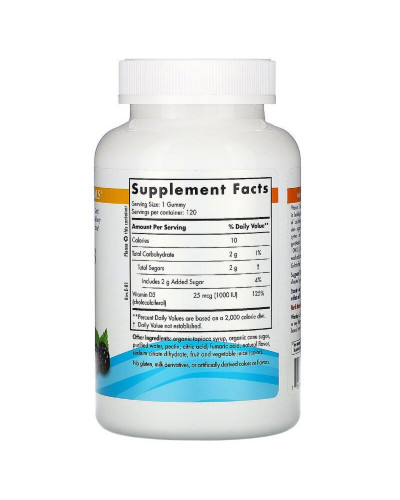 Вітамін D3, 1000 МО, Смак ягід, Nordic Naturals, Vitamin D3, 120 жувальних ведмедиків
