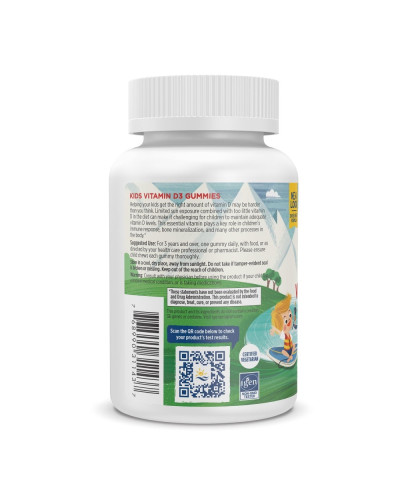 Вітамін D3 для дітей, смак кавуна, 400 МО, Kids Vitamin D3 Gummies, Nordic Naturals, 60 жувальних таблеток
