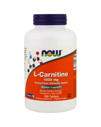 L-Карнитин, 1000 мг, L-Carnitine, Now Foods, 100 таблеток
