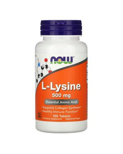 L-Лизин, L-Lysin, Now Foods, 500 мг, 100 таблеток