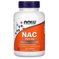 NAC (N-Ацетил-L-Цистеин), 1000 мг, Now Foods, 120 таблеток